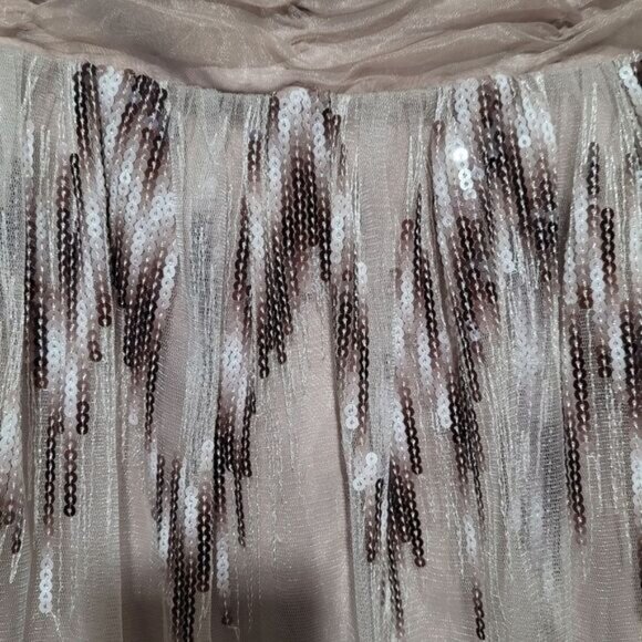 Antonio Melani Tan/brown Sequined Sparkly Tulle Skirt - Picture 3 of 6